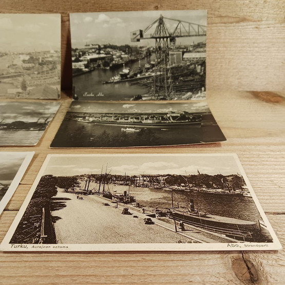 Turku satama, vanhat postikortit 6kpl