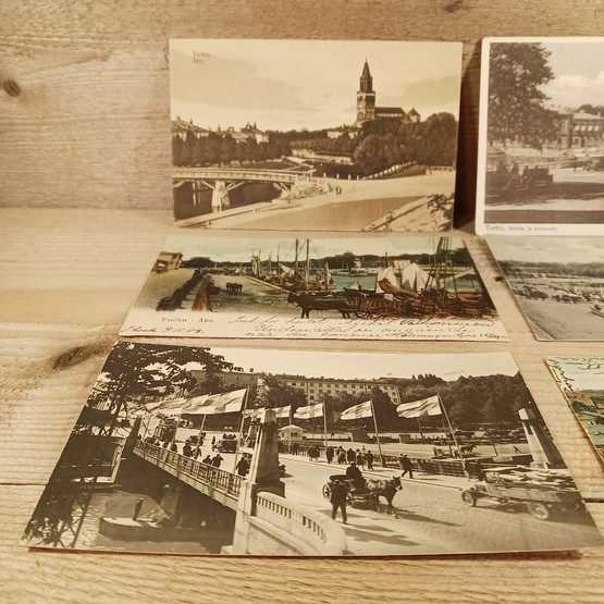 Turku Auransilta, vanhat postikortit 6kpl