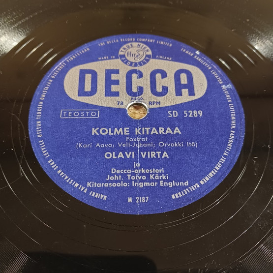 Savikiekko, Decca, Olavi Virta & Metro-Tytöt