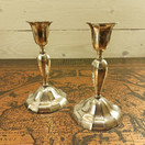 Kynttilänjalka 2kpl, hopeaa, vuodelta 1963