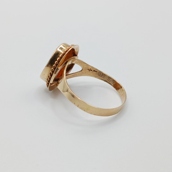 Camee sormus, 14k kultaa