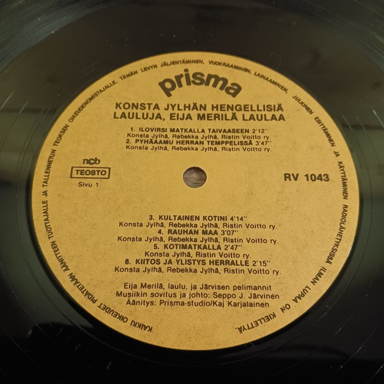 LP-levy, Konsta Jylhän hengellisiä lauluja