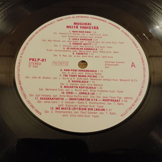 LP-levy, Musiikki meitä yhdistää