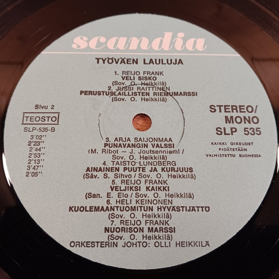 LP-levy, Työväen lauluja