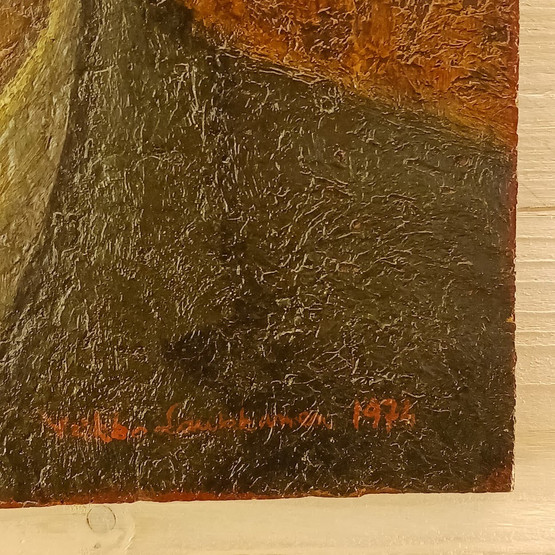 Taulu, Seppä, sign. Veikko Laukkanen 1974