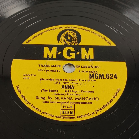 Savikiekko, MGM, Silvana Mangano