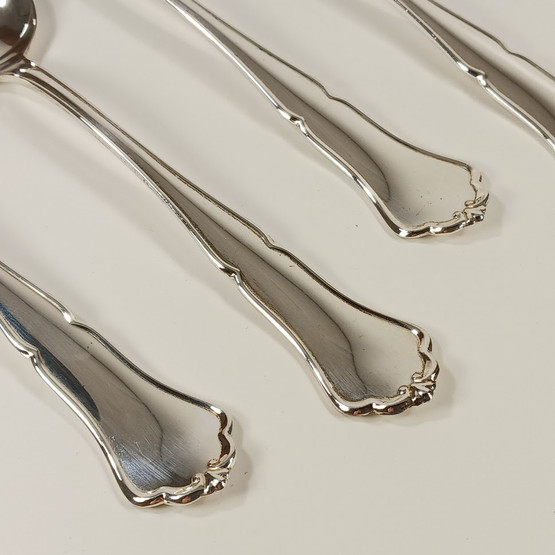 Lusikat 6kpl, Chippendale, hopeaa