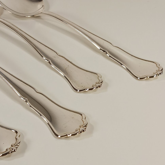 Lusikat 6kpl, Chippendale, hopeaa