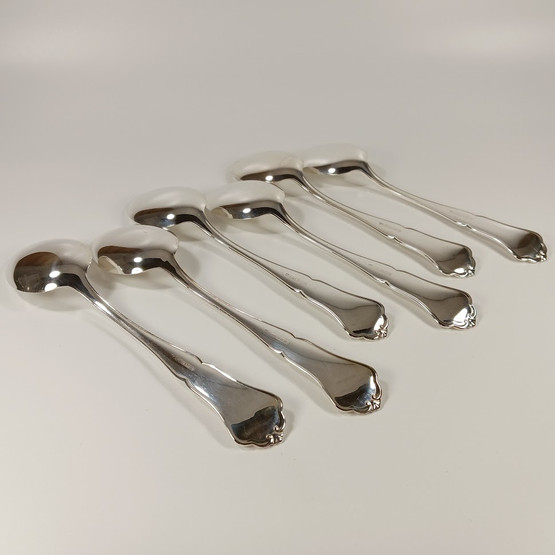 Lusikat 6kpl, Chippendale, hopeaa