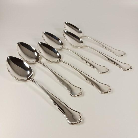 Lusikat 6kpl, Chippendale, hopeaa