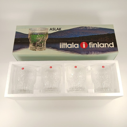 Lasi 4kpl, Aslak, Iittala, design Tapio Wirkkala