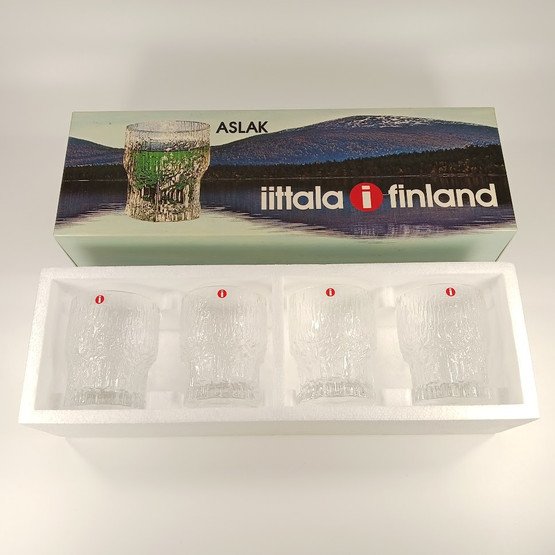 Lasi 4kpl, Aslak, Iittala, design Tapio Wirkkala