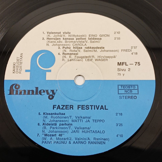 LP-levy, Fazer Festival, 75-v. juhlalevy