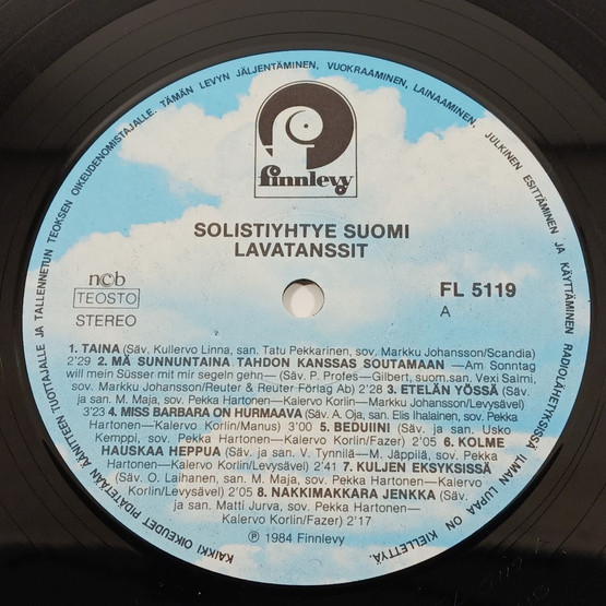 LP-levy, Solistiyhtye Suomi, Lavatanssit