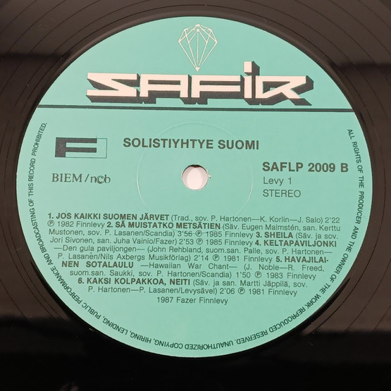 LP-levy, Solistiyhtye Suomi