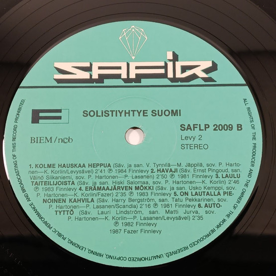 LP-levy, Solistiyhtye Suomi