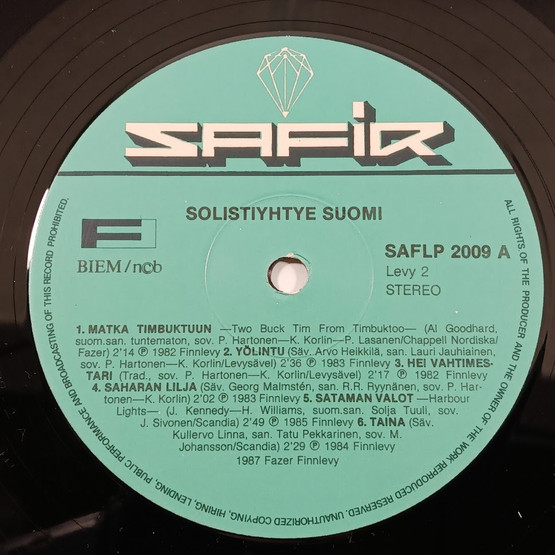 LP-levy, Solistiyhtye Suomi