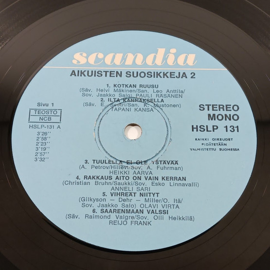 LP-levy, Aikuisten suosikkeja 2