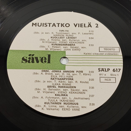 LP-levy, Muistatko vielä 2