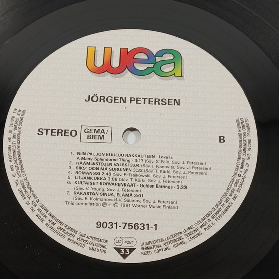 LP-levy, Jörgen Petersen