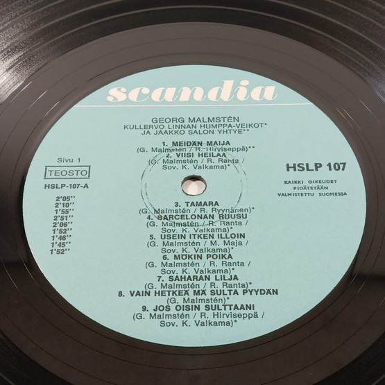 LP-levy, Georg Malmstén