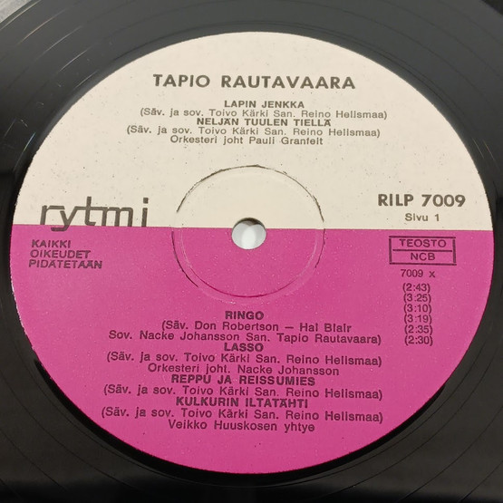 LP-levy, Tapio Rautavaara