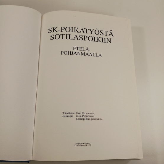 Kirja, SK-Poikatyöstä Sotilaspoikiin Etelä-Pohjanmaalla