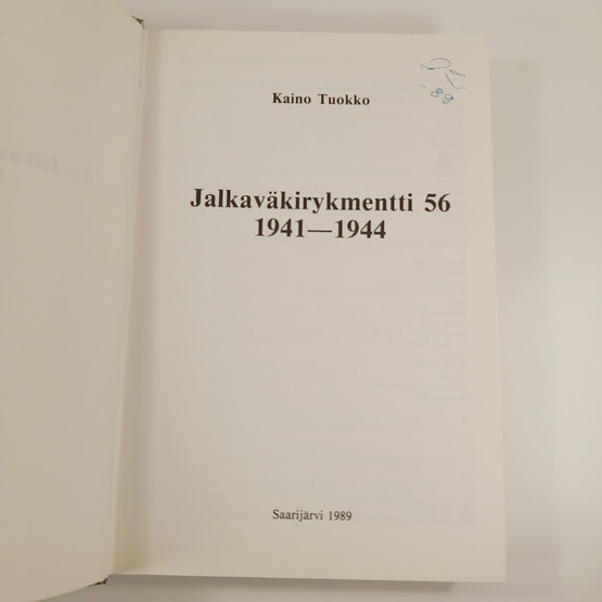 Kirja, Jalkaväkirykmentti 56, 1941-1944