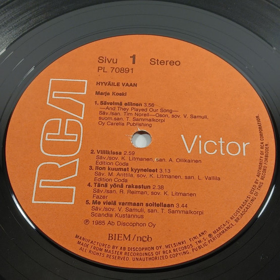 LP-levy, Marja Koski, Hyväile vaan