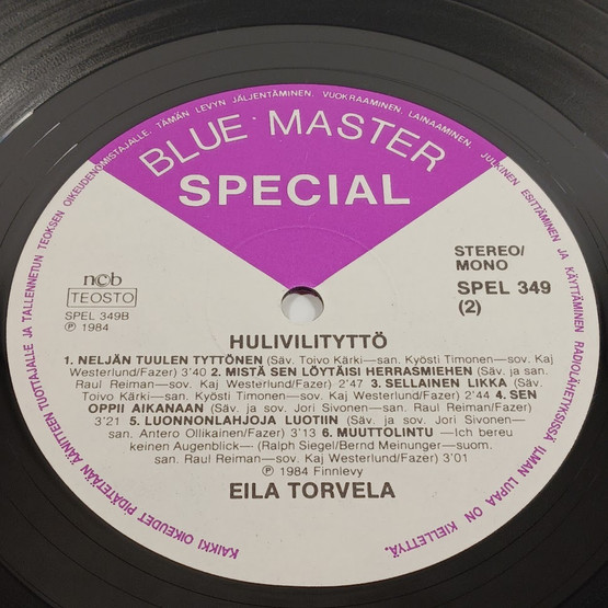 LP-levy, Eila Torvela, Hulivilityttö