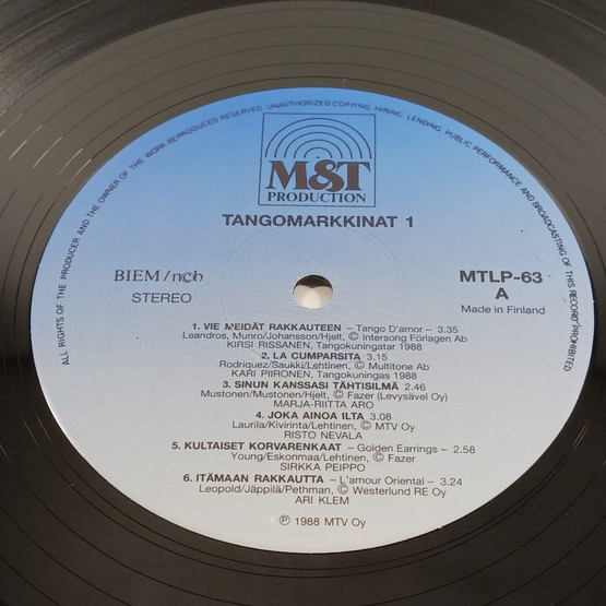 LP-levy, Tangomarkkinat 1