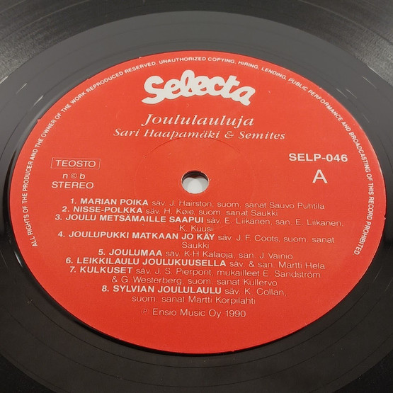 LP-levy, Joululauluja