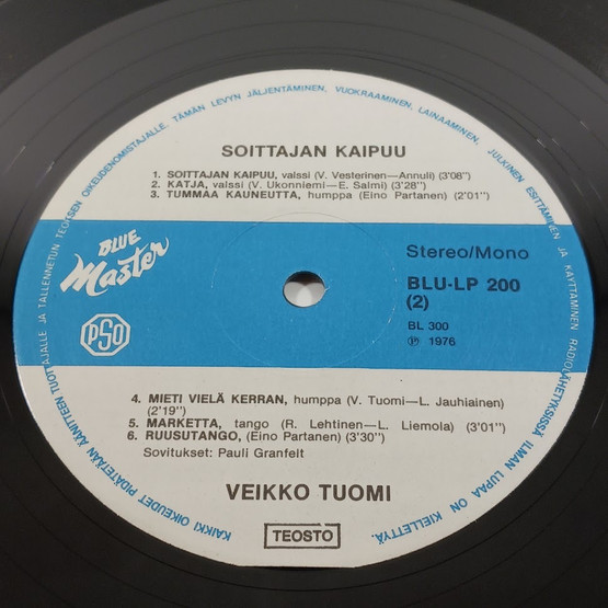 LP-levy, Veikko Tuomi, Soittajan kaipuu