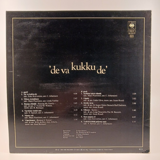 LP-levy, Anita Hirvonen, de va kukku de