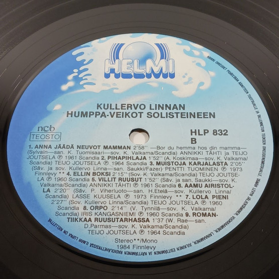 LP-levy, Kullervo Linnan Humppaveikot solisteineen