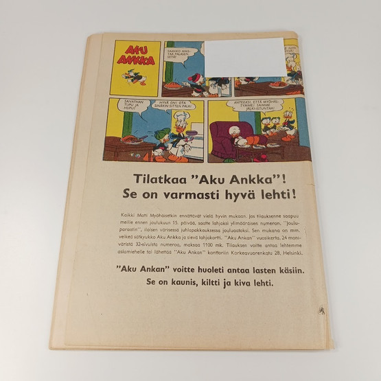 Sarjakuva, Aku Ankka, nro 23, Joulukuu 1958