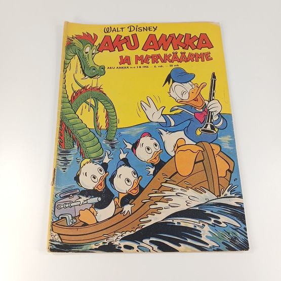 Sarjakuva, Aku Ankka ja merikäärme, nro 3 B 1956