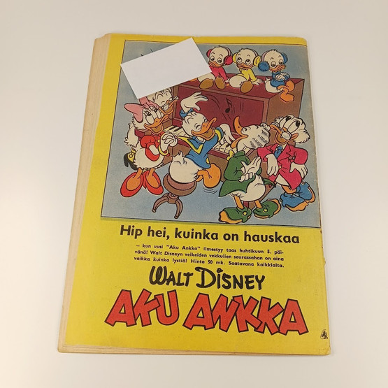 Sarjakuva, Aku Ankka ja merikäärme, nro 3 B 1956