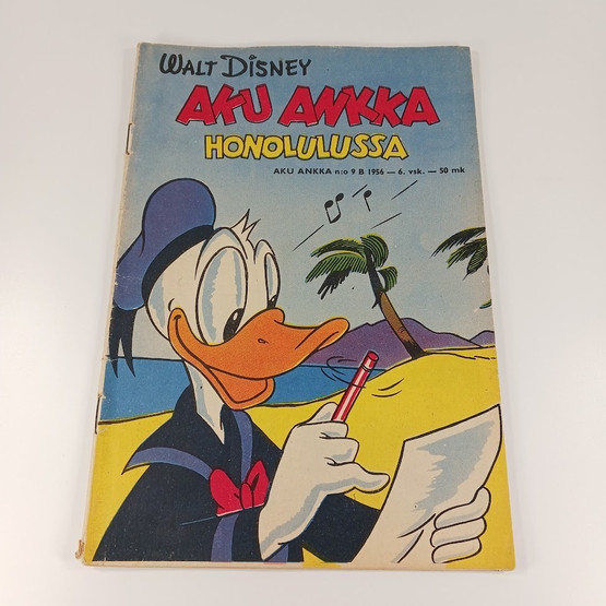 Sarjakuva, Aku Ankka Honolulussa, nro 9 B 1956