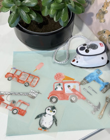 Kaverini silityskuva: Paloautot -arkki