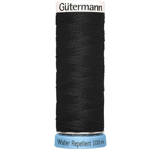 Gütermann: Water Repellent vedenpitävä ompelulanka 100m: Musta 000