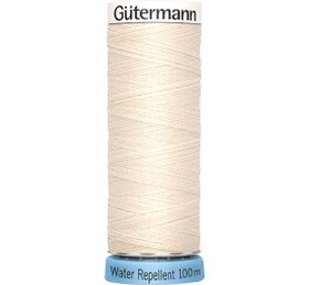 Gütermann: Water Repellent vedenpitävä ompelulanka 100m: Luonnonvalkoinen 802
