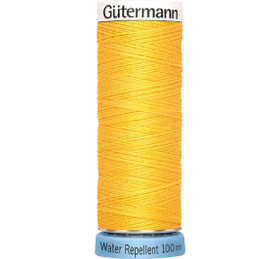 Gütermann: Water Repellent vedenpitävä ompelulanka 100m: Keltainen 417