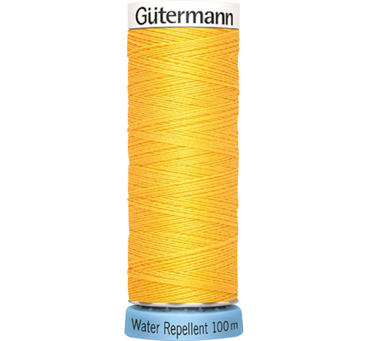 Gütermann: Water Repellent vedenpitävä ompelulanka 100m: Keltainen 417