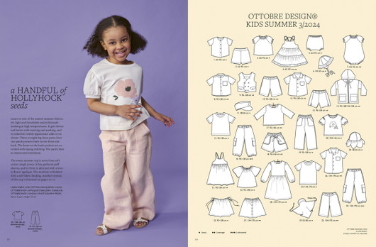 Ottobre design: Kids fashion 62-170cm, kesä 3/2024