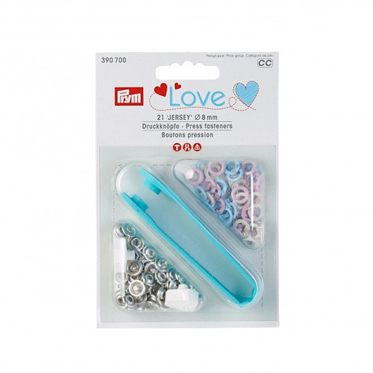 Prym Love: Jersey neppari 8mm + työvälineet, pastellit