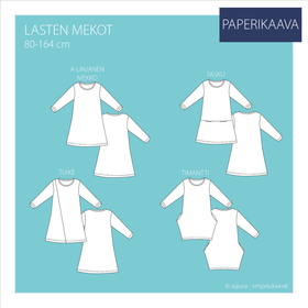 Jujuna, kaavapaketti: Lasten mekot, 80-164 cm