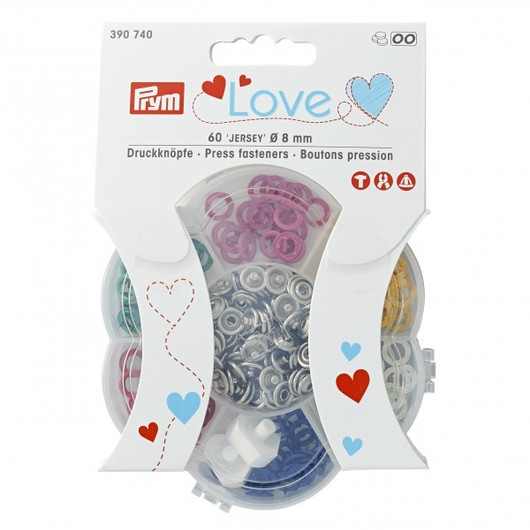 Prym Love: Rengasneppari 8mm, värilajitelma 60kpl 