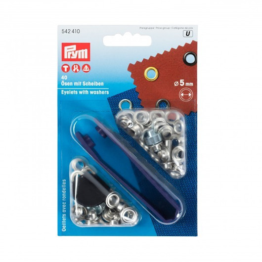 Prym: Purjerengas / sirkkarengas 5mm, hopea + työvälineet