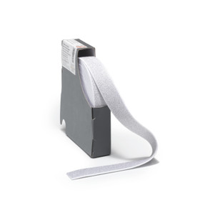 Prym: Glitterikuminauha 25mm, valk/hopea